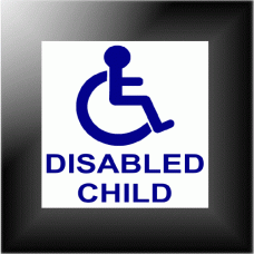 1 x Disabled Child Sticker - Disability Sign